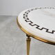 Vintage brass and white marble coffee table, 1970s