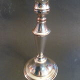 Large pair of candlesticks / candlesticks 3 lights in silver met.t.