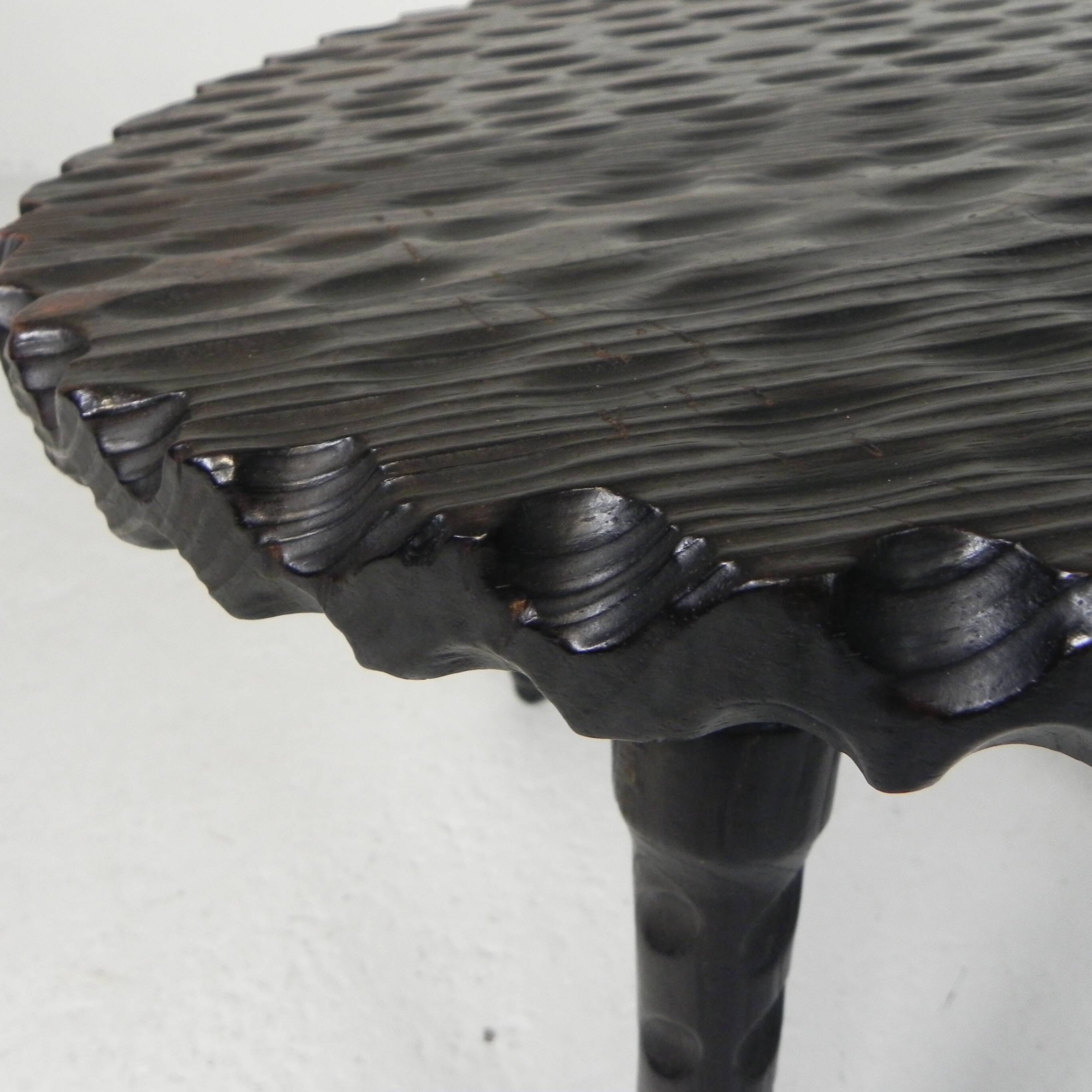 Set of 2 Spanish Brutalist chairs and coffee table, 1960s