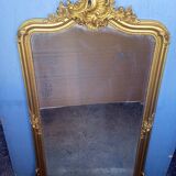 Miroir Louis XV bois doré ep XIX em - 144 cm