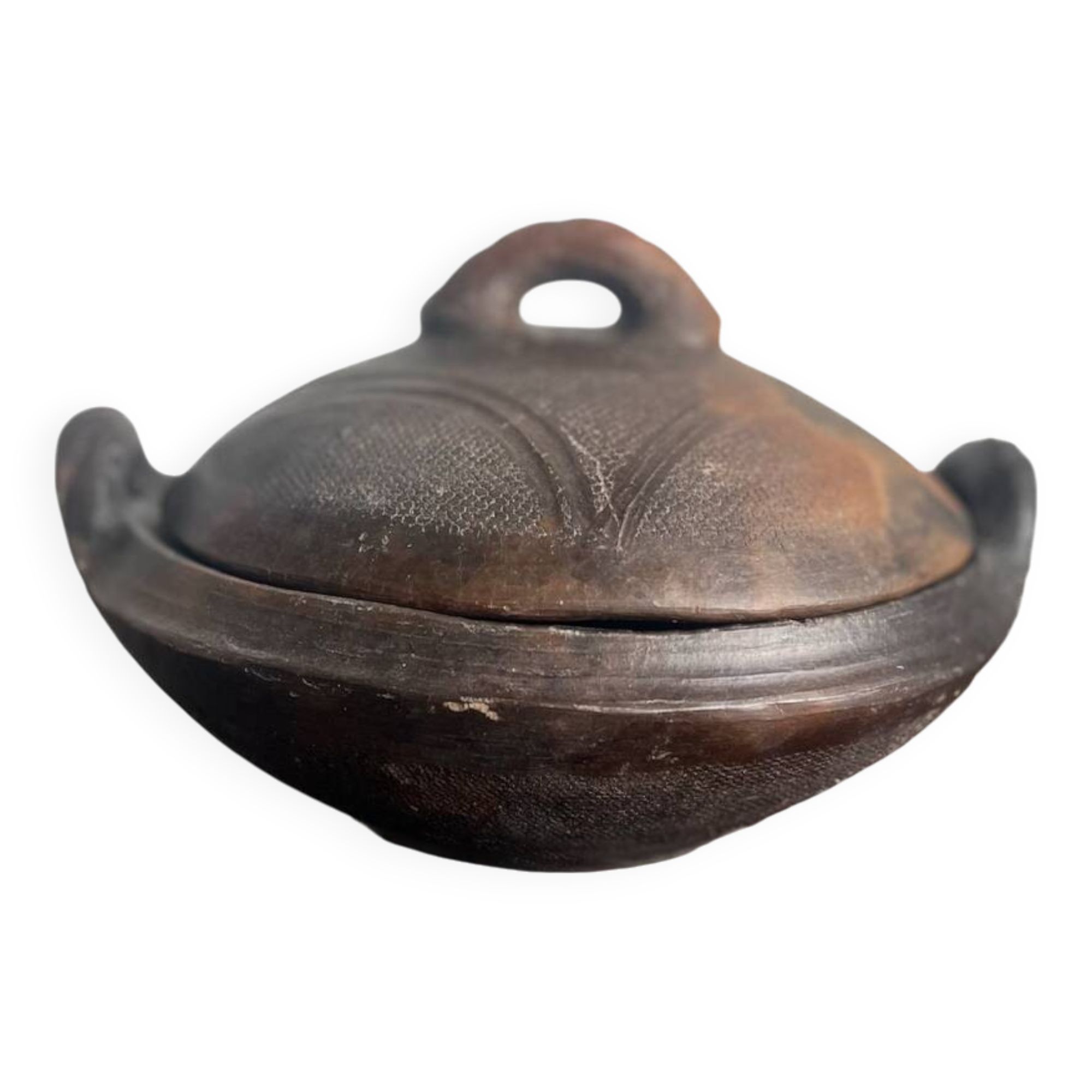 Abron Terracotta Bowls with Clay Lid - African Bowl