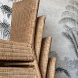 4 vintage rattan chairs