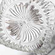 Mid-century Divided Serving Plate / Clear Appetizer Tray / Italy / 1970s