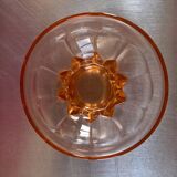 8 vintage pink molded glass bowls from the 40s and 50s