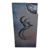 Modernist soliflore vase in stoneware from La Borne - Pierre Devie, 1977