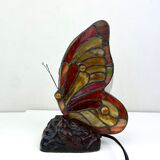 Stained glass butterfly lamp