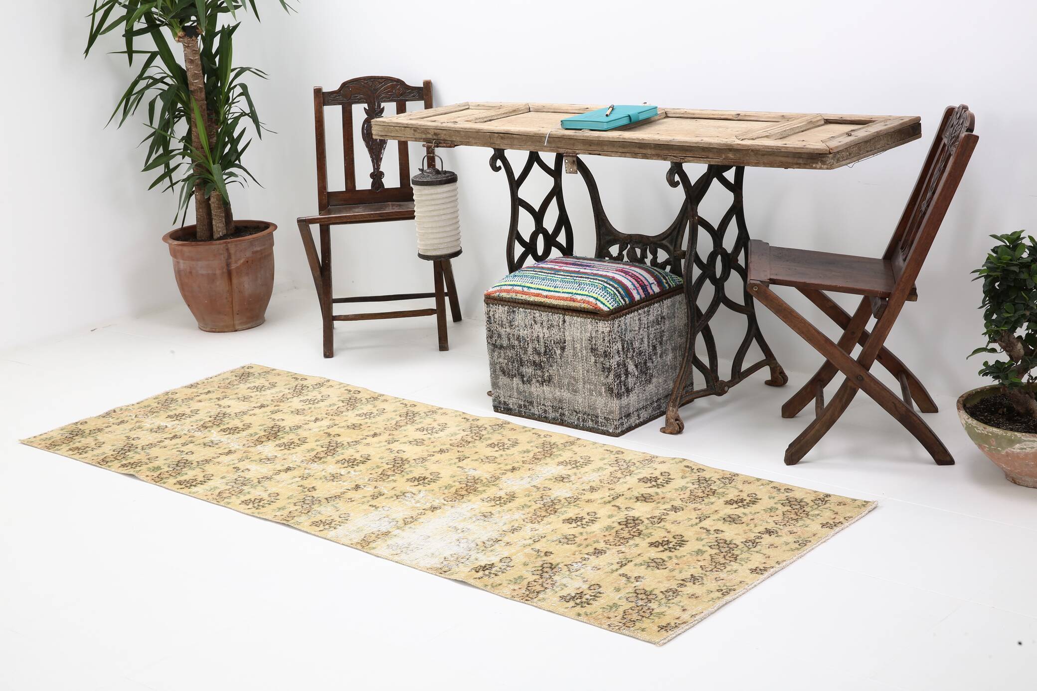 Antique Vintage Runner Rug, 86x230Cm SK 5248