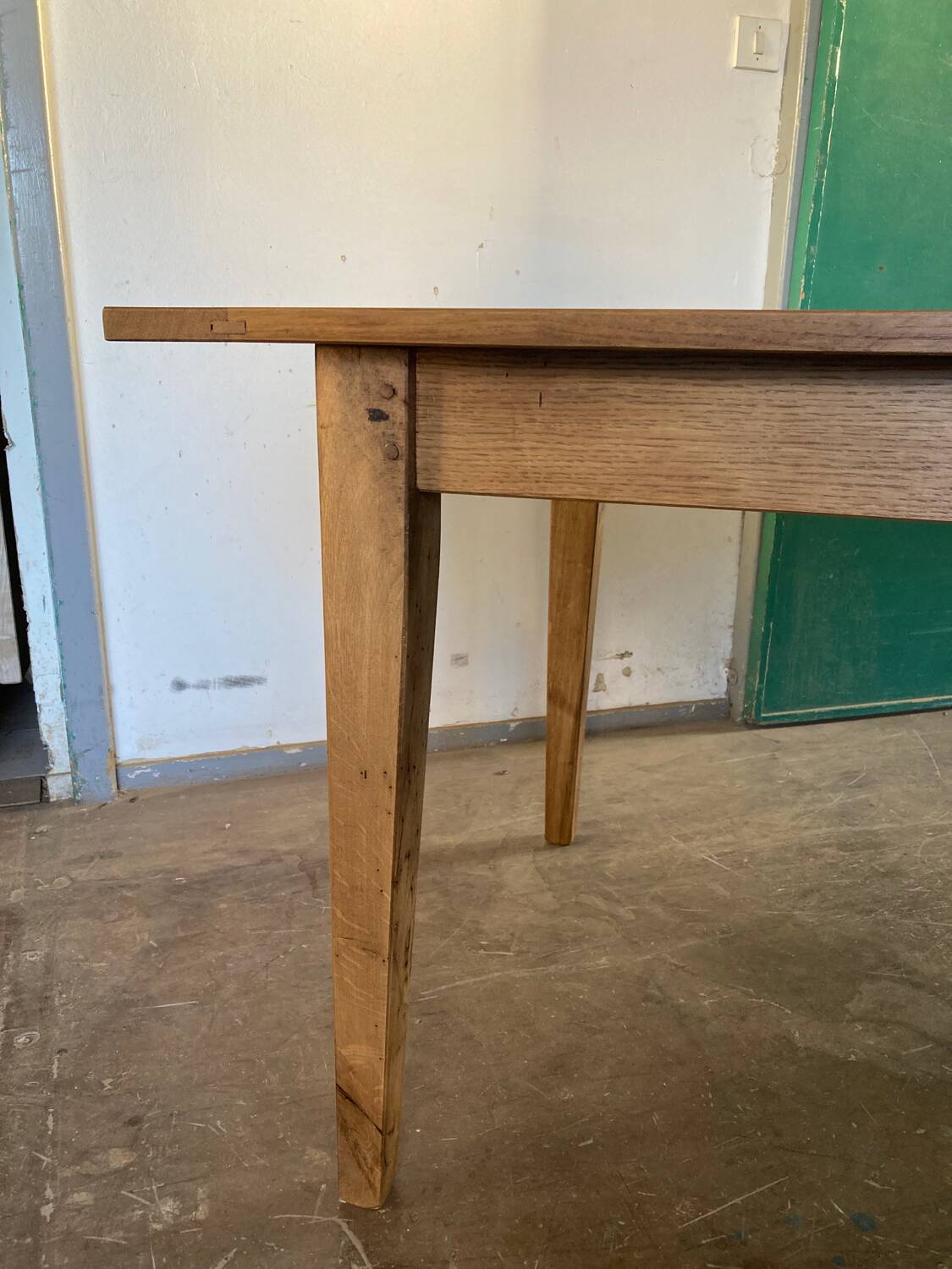 Solid oak farm table