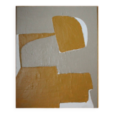 Ocher-taupe relief acrylic paint