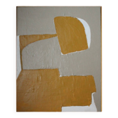 Ocher-taupe relief acrylic paint