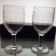 6 mismatched old wine/water glasses from the early 20th century.