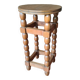 Wooden turned gueridon side table — Charles Dudouyt style — 1930s
