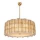 Contemporary Modern Italian “Tropical” Murano Glass Gold Round Chandelier