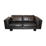 Black leather sofa from Denmark