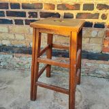 Vintage wood workshop top stool