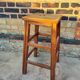 Vintage wood workshop top stool