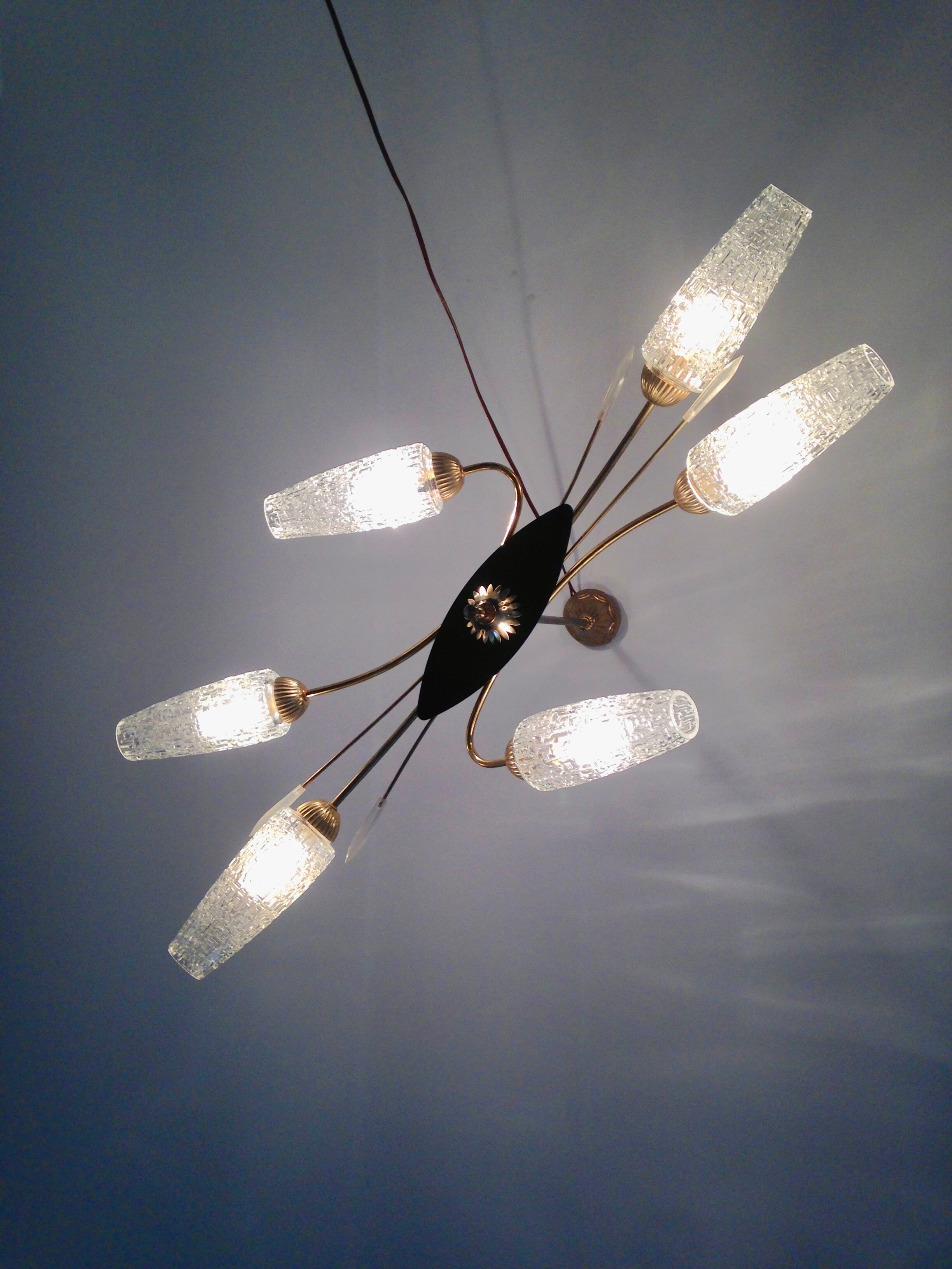 Retro chandelier 6 tulips