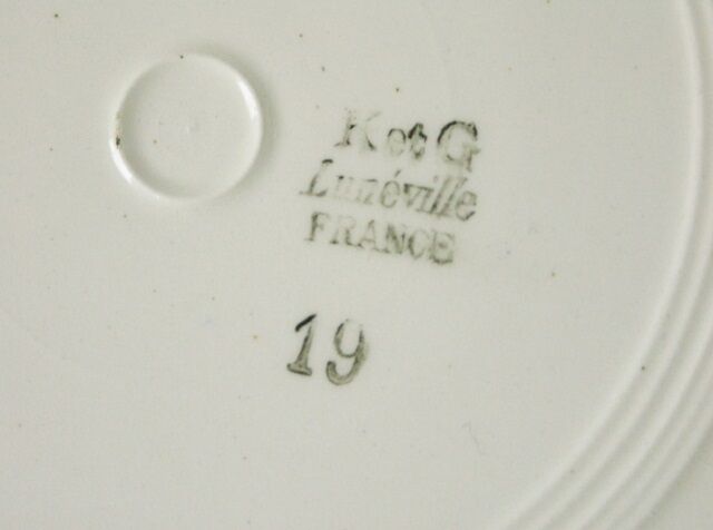 Lot 4 plates old dessert Lunéville Art Nouveau