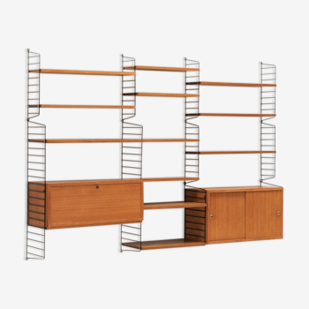 3-Piece wall unit by Nisse Strinning for String, Sweden, 1960s