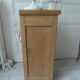 Antique bedside table in solid oak, 1 drawer, 1 door.