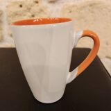 Set of 6 orange and white cups – 10 cl – perfect condition