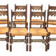 Set de 8 chaises paillées art déco 1940