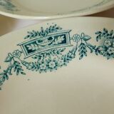 3 vintage Longchamp ironstone soup plates, Lutèce model 220523