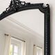 Large antique mirror from the Transition period, with a carved grey frame.