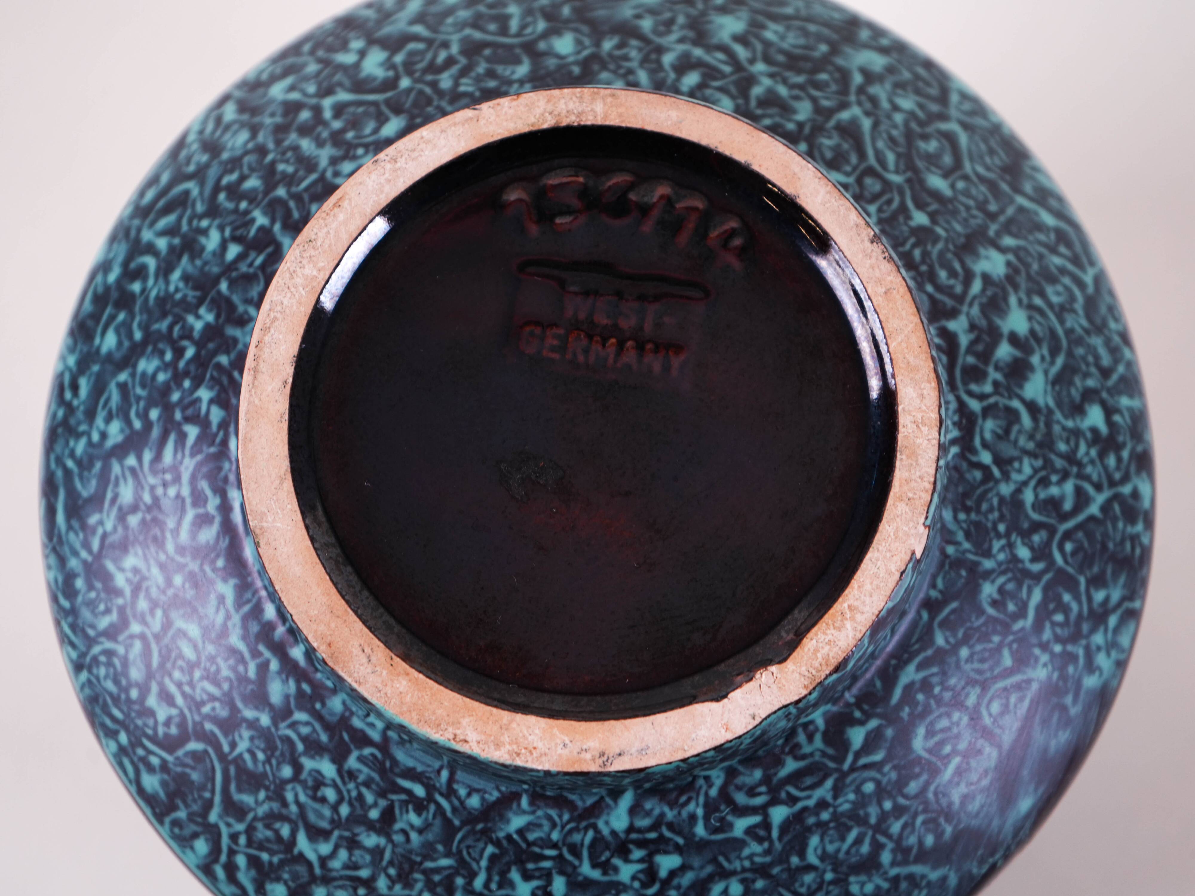 Vase en céramique, design allemand, années 1960, fabriqué en Allemagne de l'Ouest