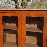 Glass library with rosewood marquetry in the Louis XV style.