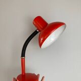 Vintage red metal desk lamp