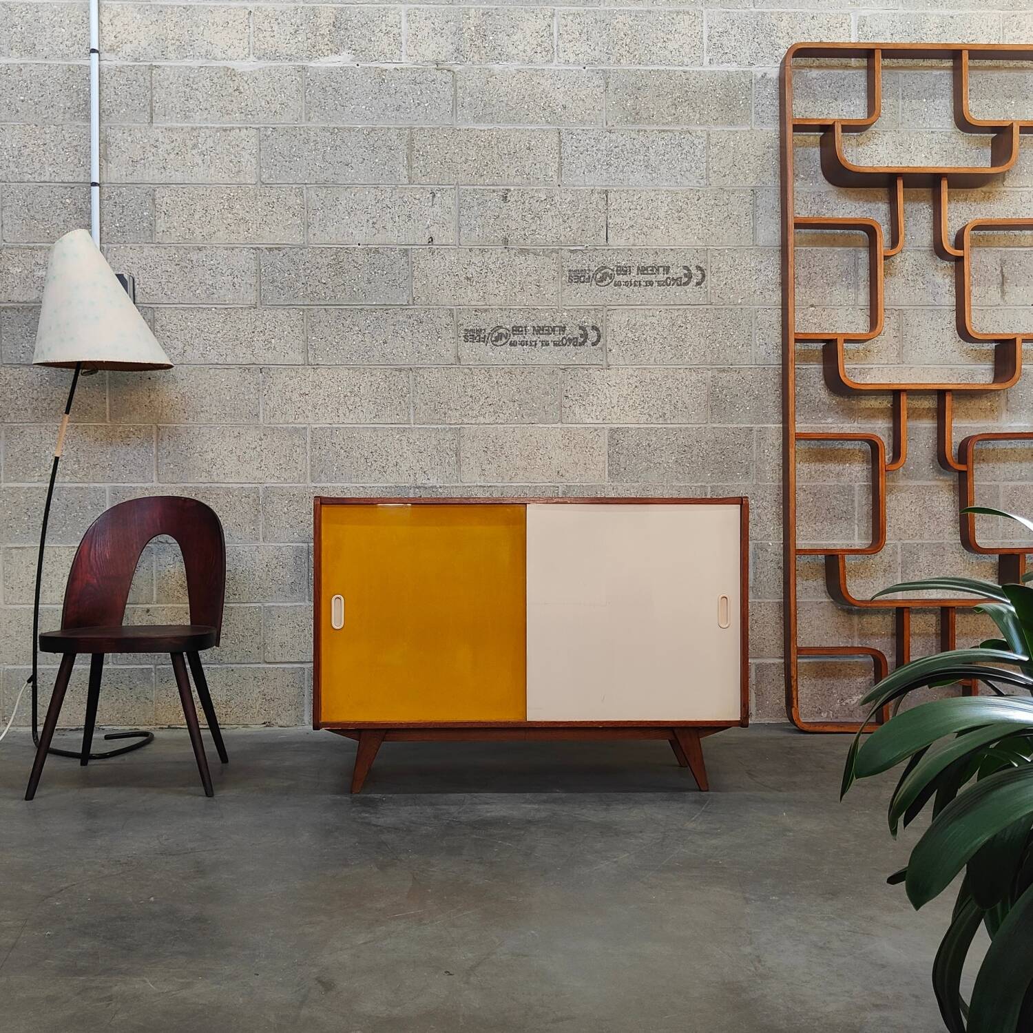 Yellow U 452 Commode Sideboard by Jiri Jiroutek for Interier Praha 1960