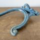 Old blue enamelled cast iron coat hook