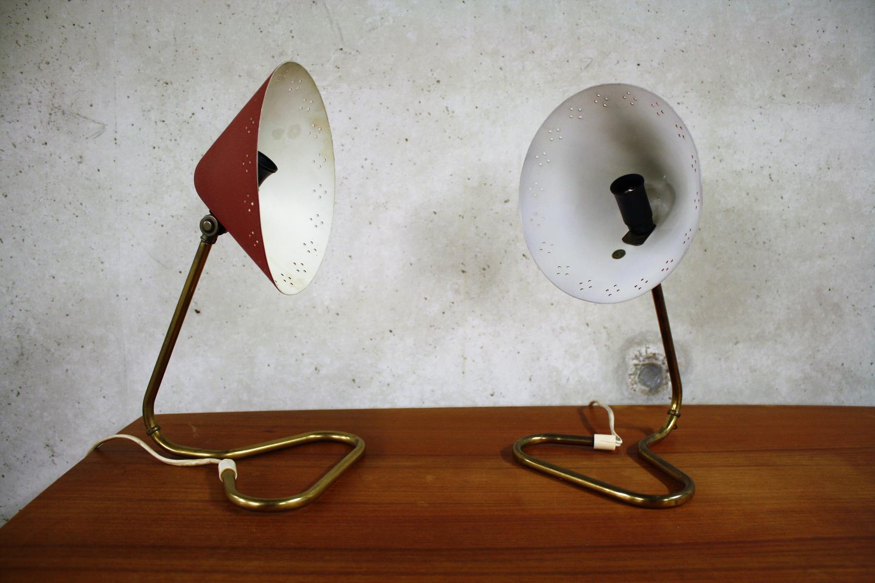Pair of desk lamps mid century by Erik Wärna for Rydahls 1950 s