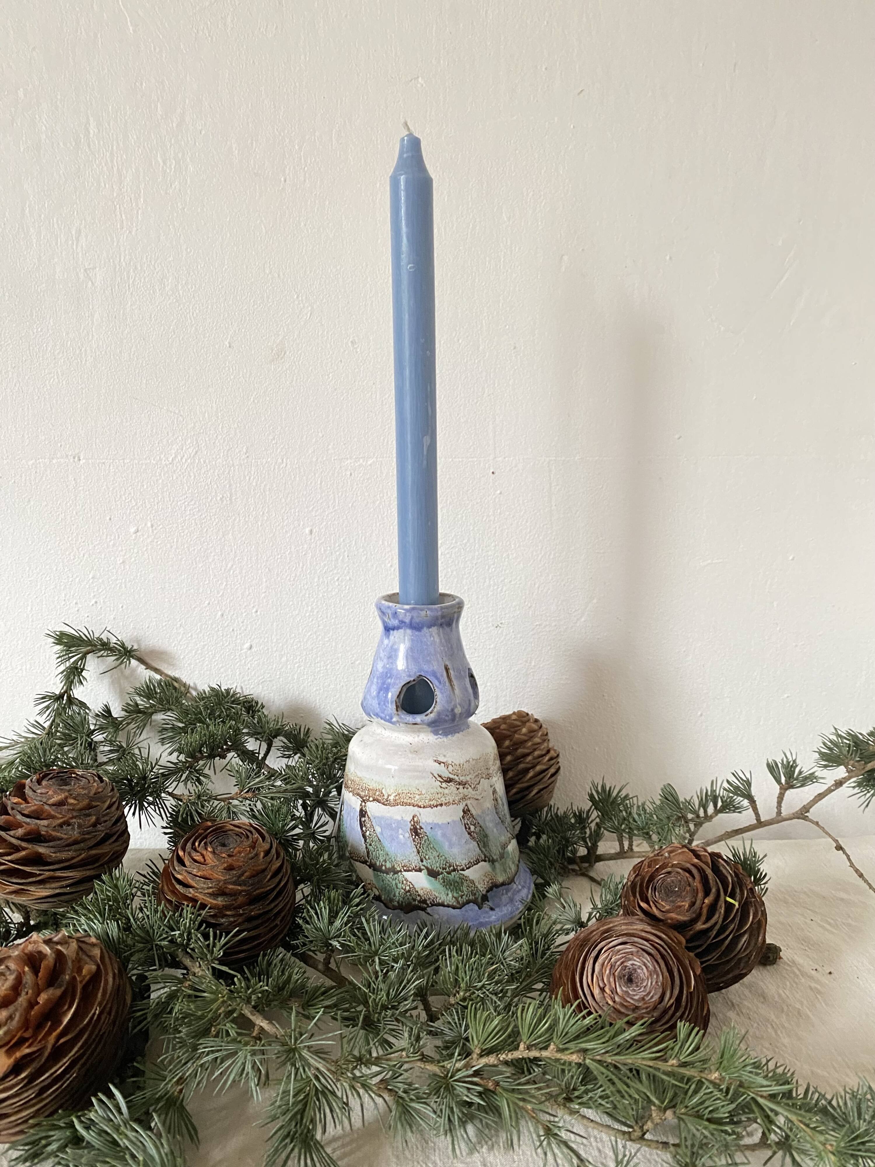 Ceramic candle holder, handcrafted