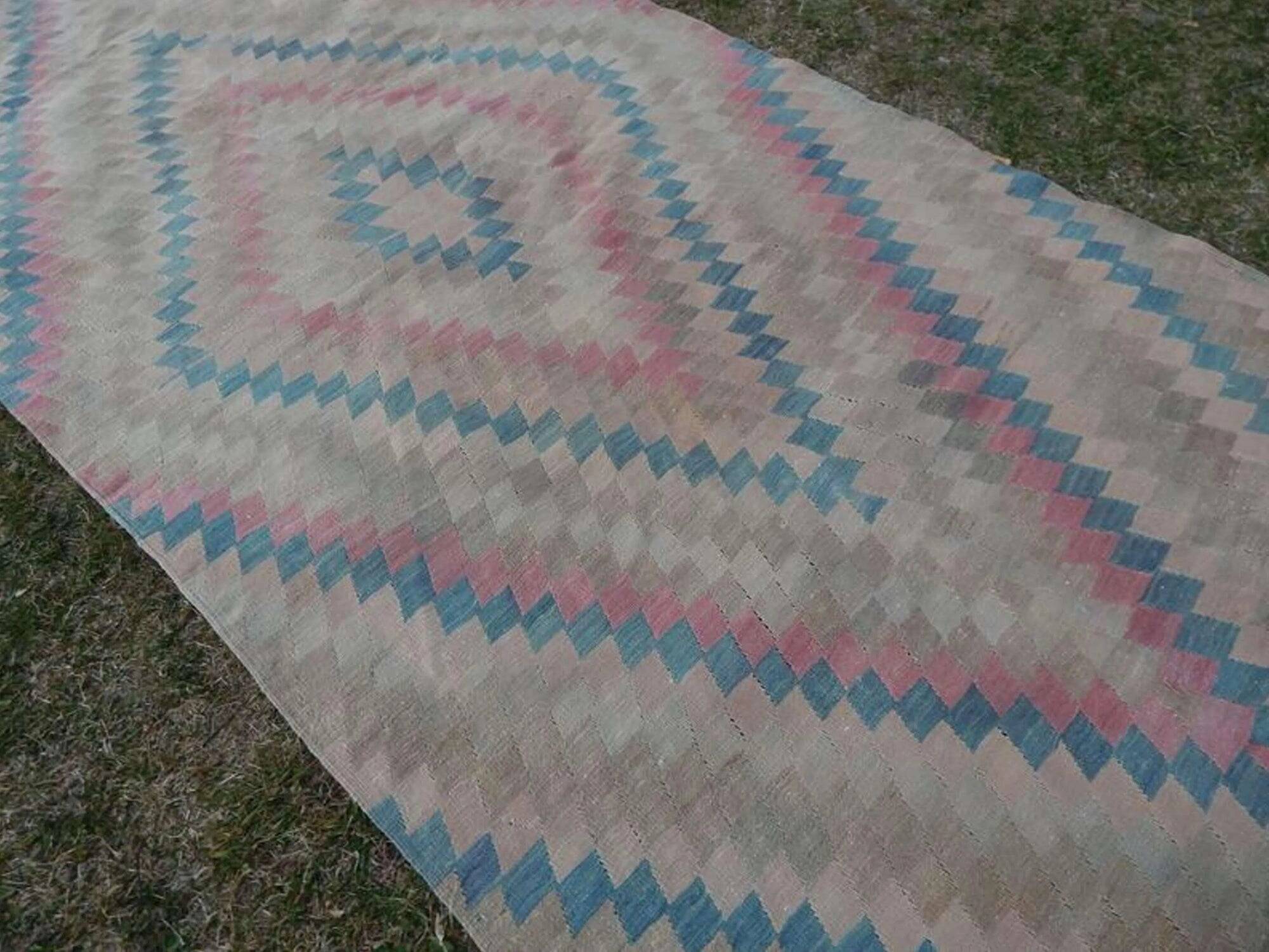 Tapis de couloir turc vintage 144x337 cm