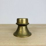 Scandinavian style gold-plated brass candle holder, vintage