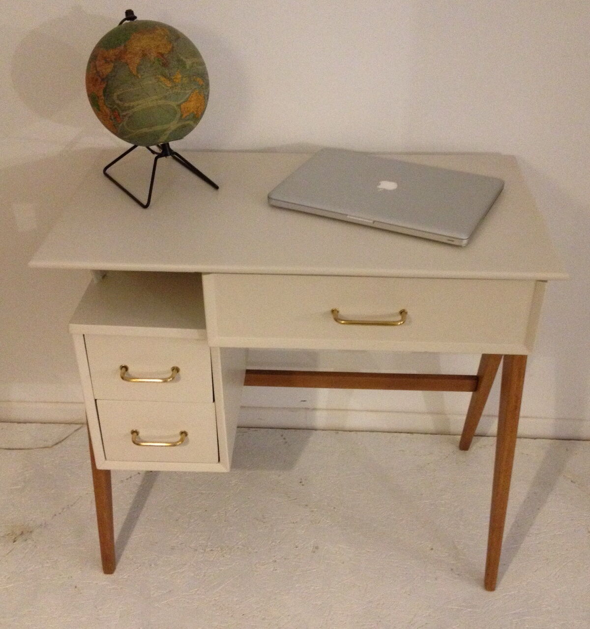 Vintage desk with compass feet