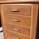 Small vintage desk in sapelli wood.