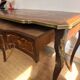Louis XV style desk inlaid with floral decoration – One drawer