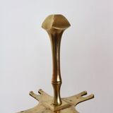 Vintage brass fireplace accessory set