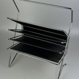 1960s/1970s Newspaper Holder Metal Plastic Space Age Mid Century