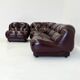 Dark brown Nuvolone modular lounge sofa by Rino Maturi for Mimo Padova