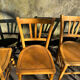 Chaises de bristo vintage industrielle