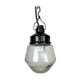 Suspension industrielle en bakélite avec verre dépoli années 1970