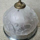 Art Deco frosted glass ceiling lamp