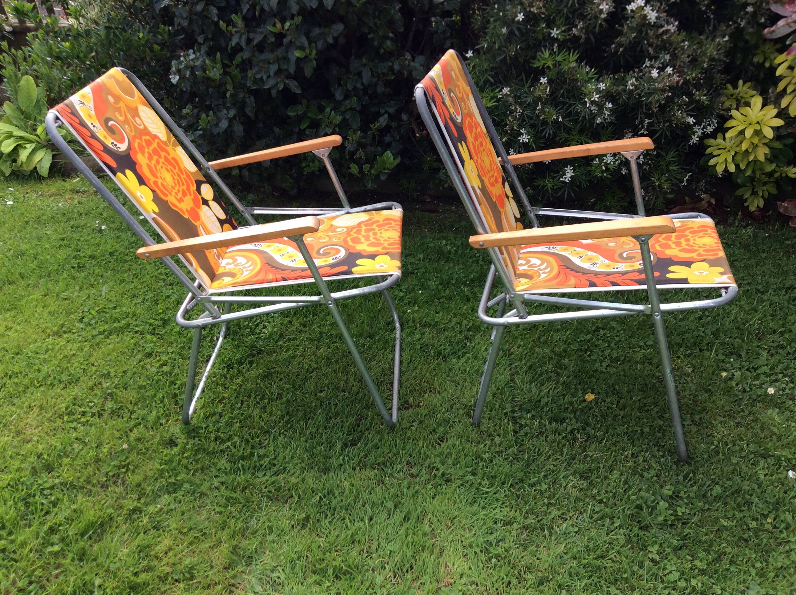 Pair of camping armchairs