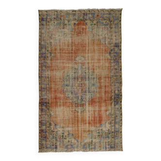 Tapis turc anatolien vintage fait main 266 cm x 155 cm