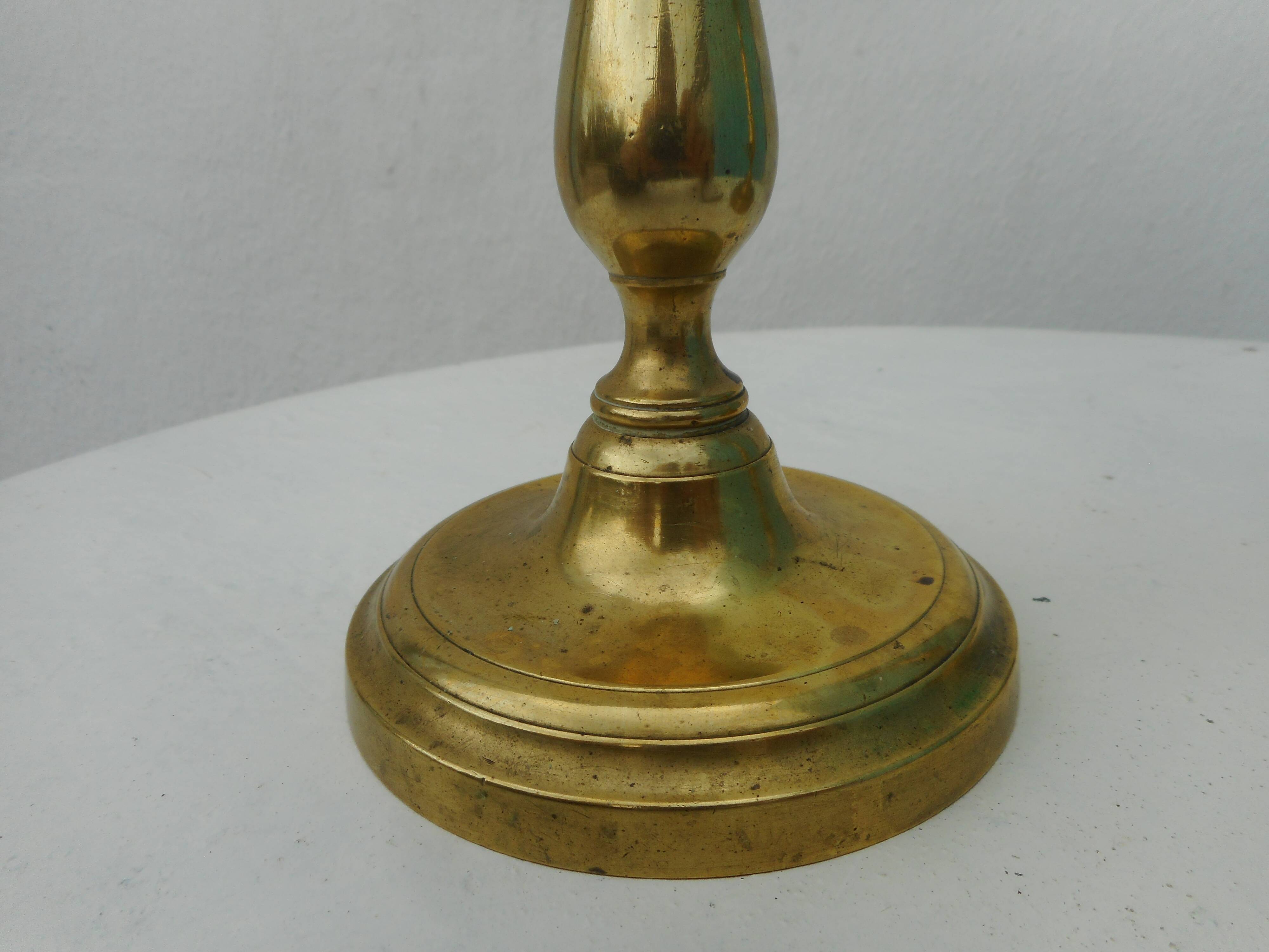 Pair of brass candlesticks