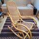Rocking-chair en bois courbé et cannage
